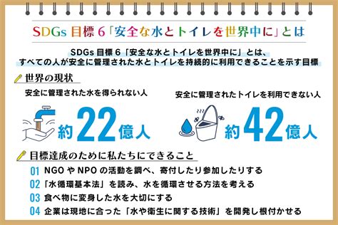 sdgs6 私たちにできること|SDGs目標6の取り組み｜「安全な水とトイレを世界 